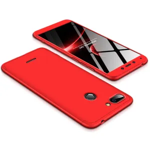 For Redmi 6 3 in 1 Hybrid Hard Case Full Body 360 Degree Protection Back Cover  red