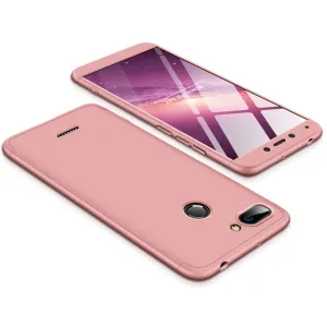 For Redmi 6 3 in 1 Hybrid Hard Case Full Body 360 Degree Protection Back Cover  Rose gold