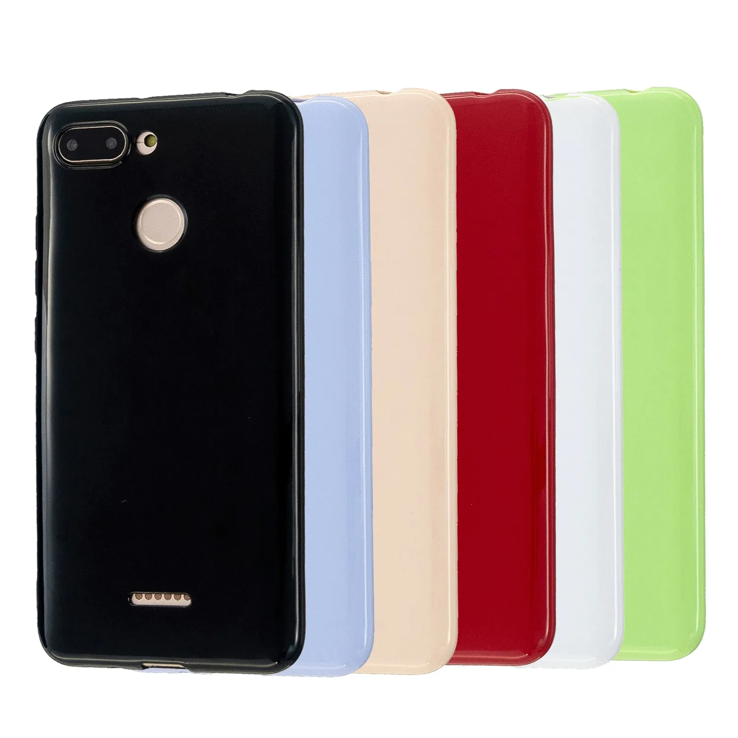For Redmi 6/6A/6 Pro Cellphone Case Simple Profile Soft TPU Ultra Light Anti-Scratch Phone Cover Sakura pink