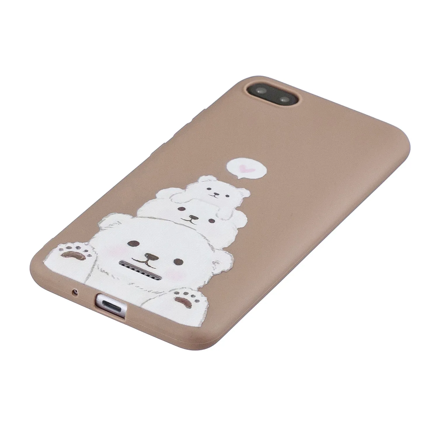 For Redmi 6A Phone Cases TPU Full Cover Cute Cartoon Painted Case Girls Mobile Phone Cover with Matched Pattern Adjustable Bracket 3