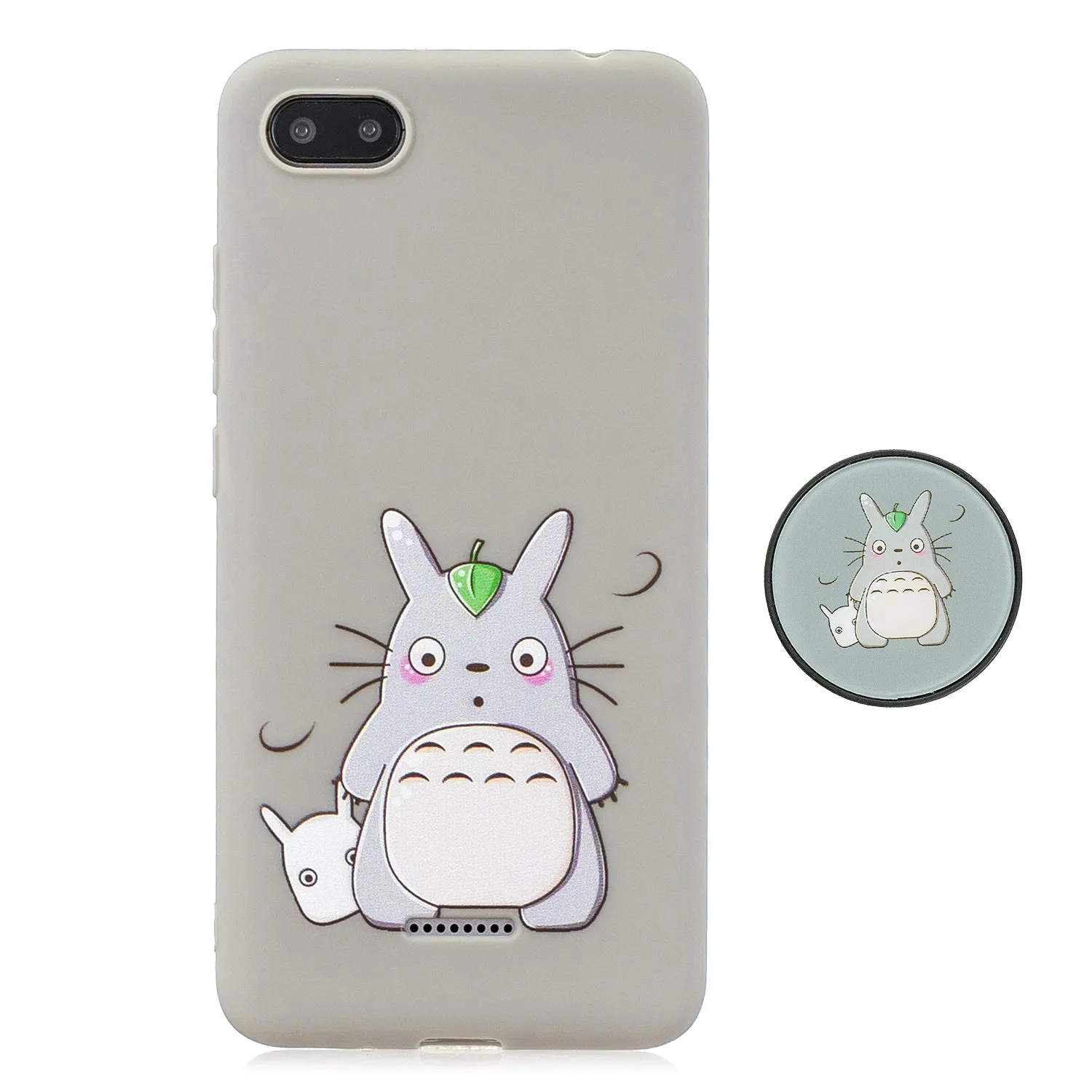 For Redmi 6A Phone Cases TPU Full Cover Cute Cartoon Painted Case Girls Mobile Phone Cover with Matched Pattern Adjustable Bracket 4