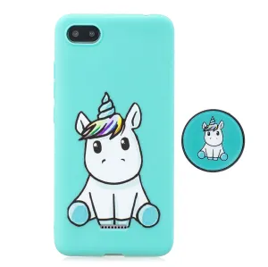 For Redmi 6A Phone Cases TPU Full Cover Cute Cartoon Painted Case Girls Mobile Phone Cover with Matched Pattern Adjustable Bracket 5