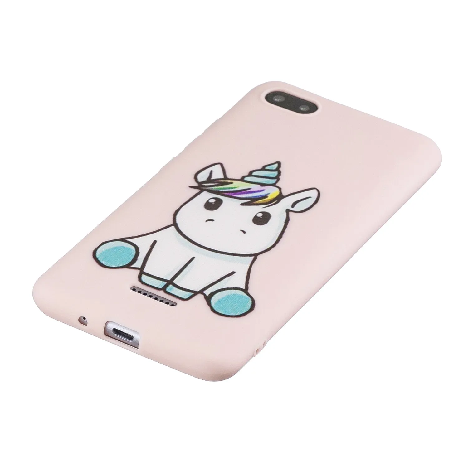 For Redmi 6A Phone Cases TPU Full Cover Cute Cartoon Painted Case Girls Mobile Phone Cover with Matched Pattern Adjustable Bracket 6