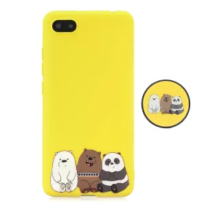 For Redmi 6A Phone Cases TPU Full Cover Cute Cartoon Painted Case Girls Mobile Phone Cover with Matched Pattern Adjustable Bracket 7