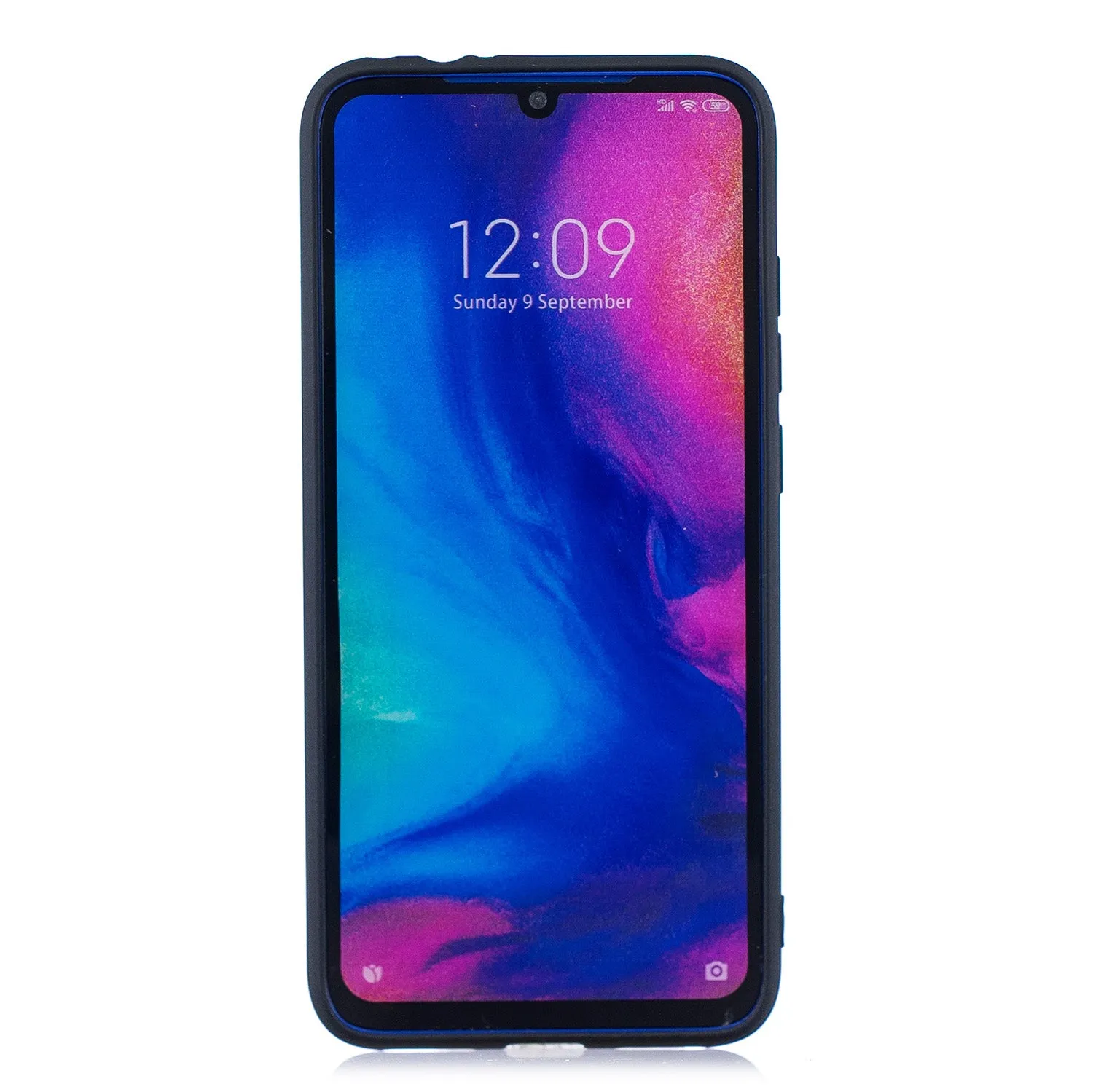 For Redmi 7 Lovely Candy Color Matte TPU Anti-scratch Non-slip Protective Cover Back Case Navy
