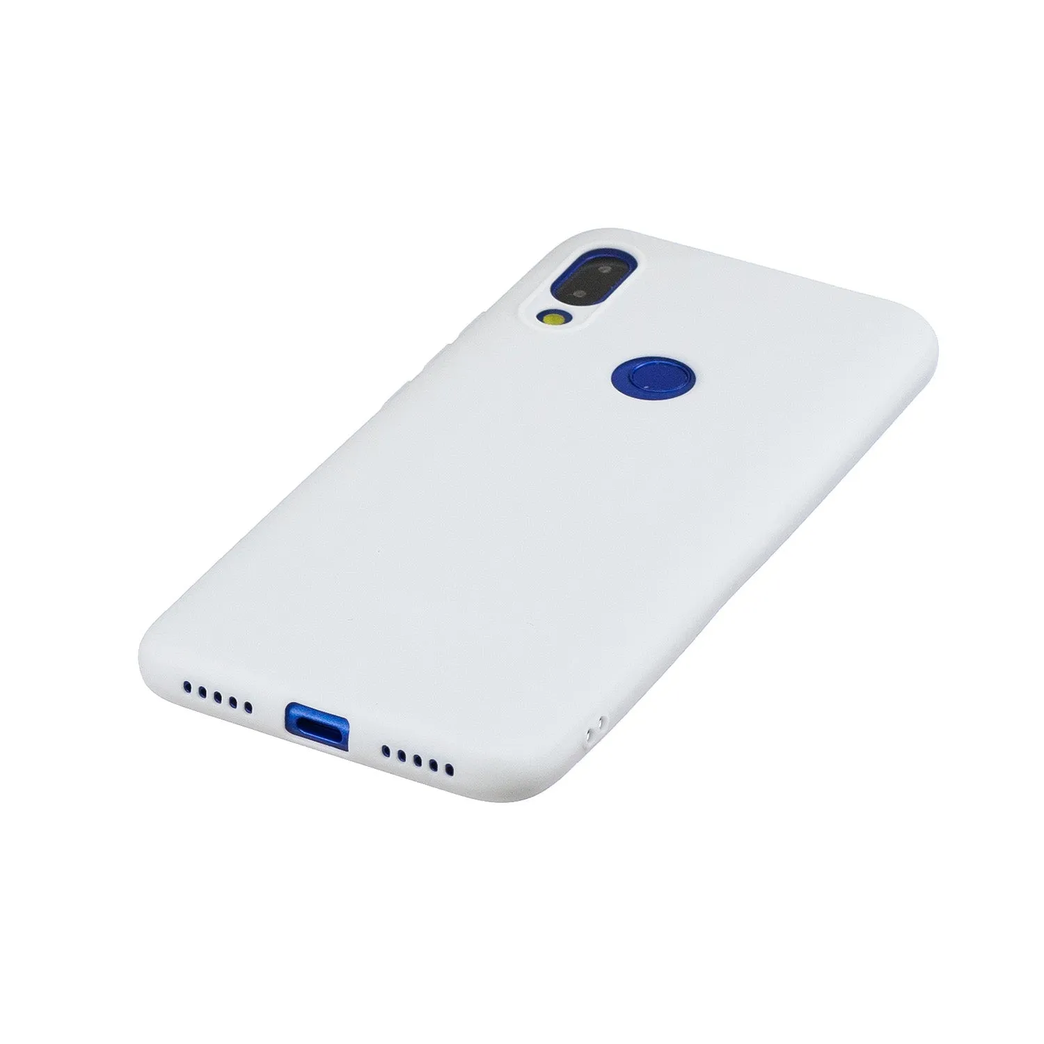 For Redmi 7 Lovely Candy Color Matte TPU Anti-scratch Non-slip Protective Cover Back Case white