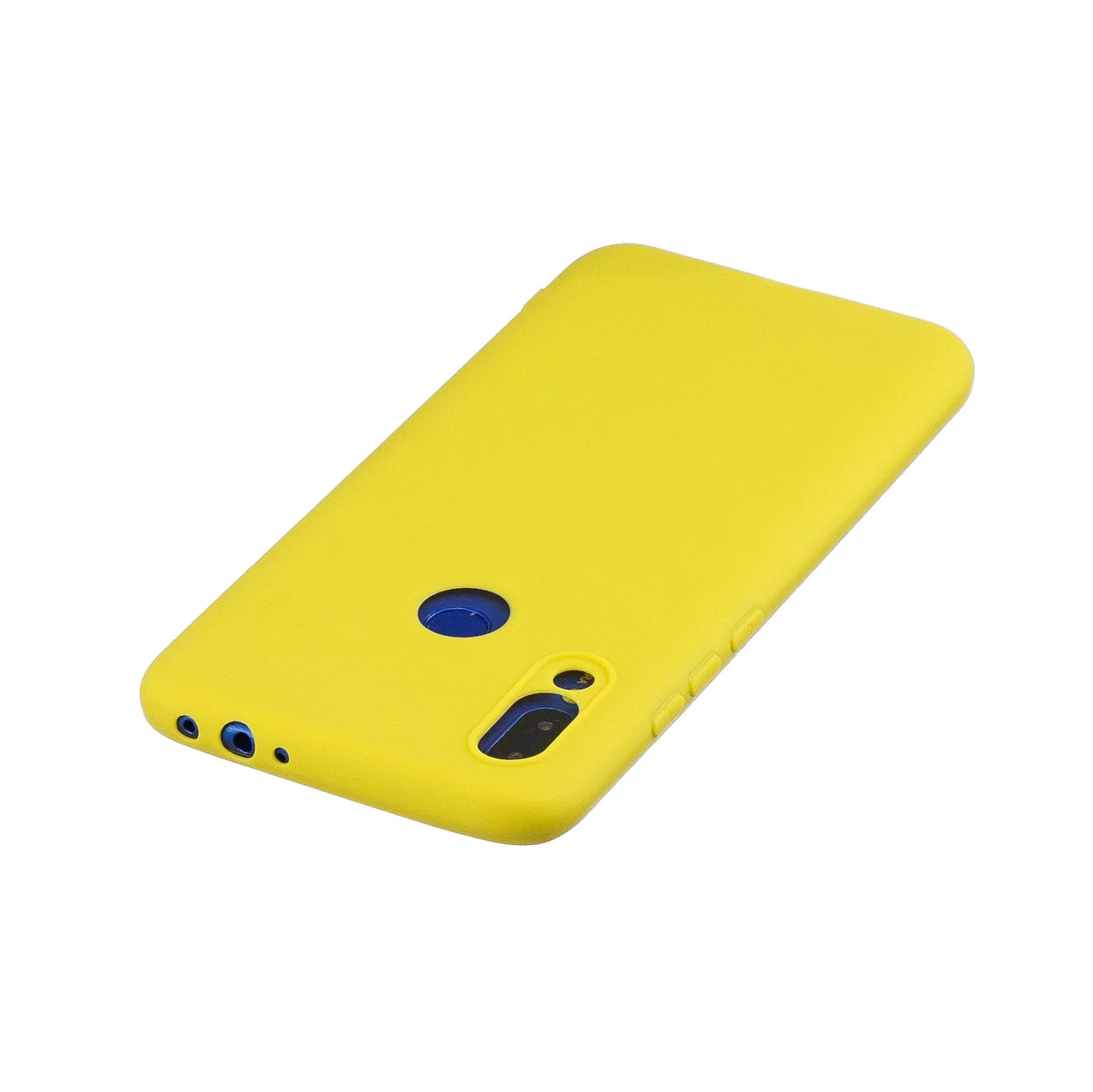 For Redmi 7 Lovely Candy Color Matte TPU Anti-scratch Non-slip Protective Cover Back Case yellow