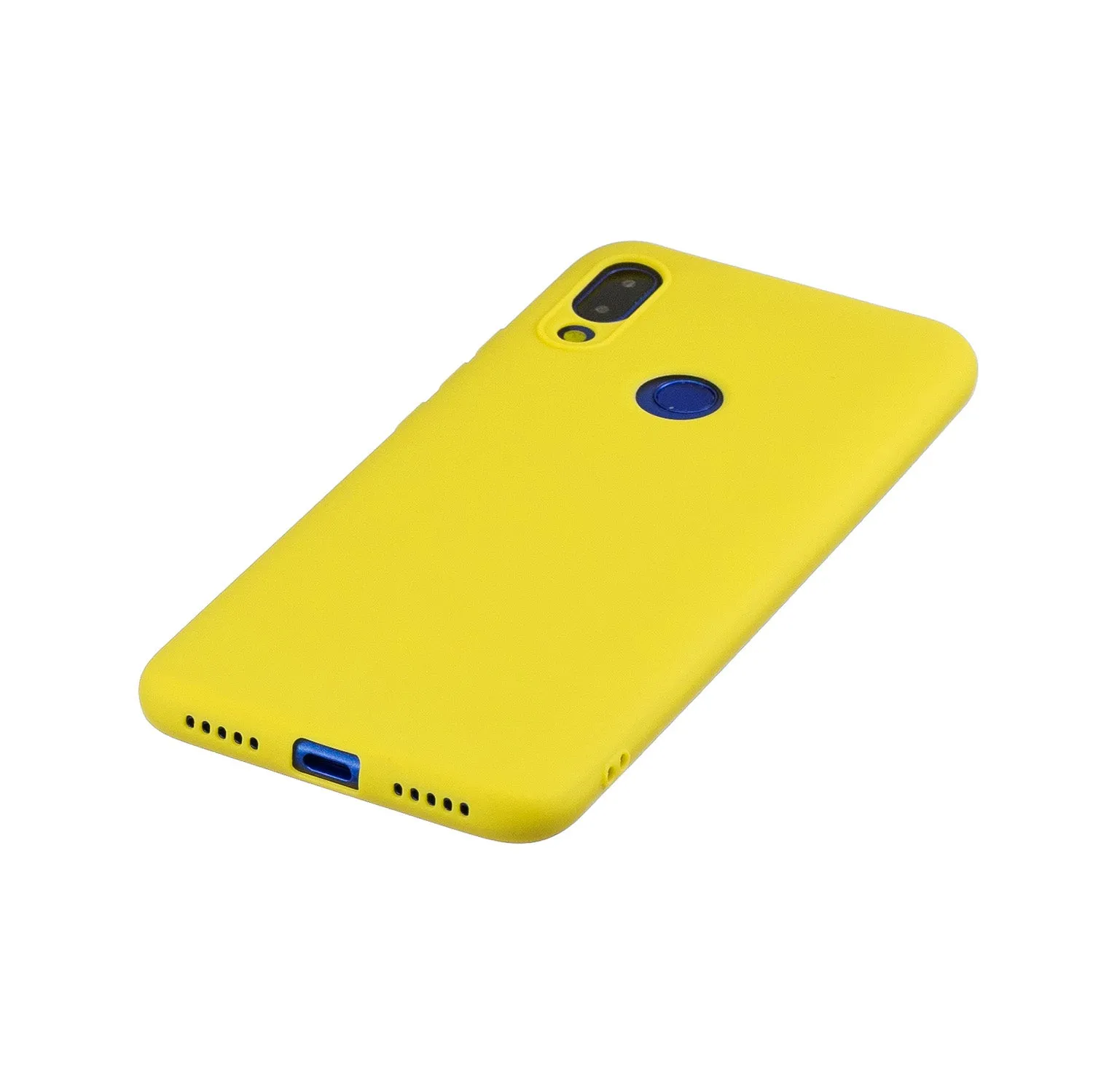 For Redmi 7 Lovely Candy Color Matte TPU Anti-scratch Non-slip Protective Cover Back Case yellow