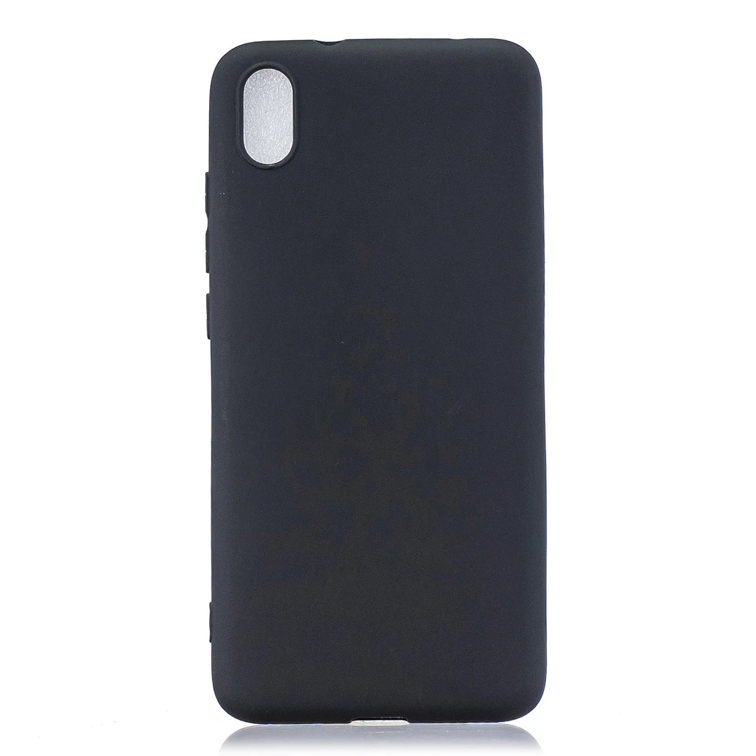 For Redmi 7A Lovely Candy Color Matte TPU Anti-scratch Non-slip Protective Cover Back Case black