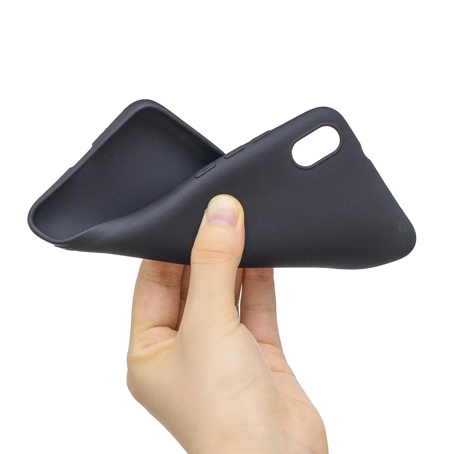 For Redmi 7A Lovely Candy Color Matte TPU Anti-scratch Non-slip Protective Cover Back Case black