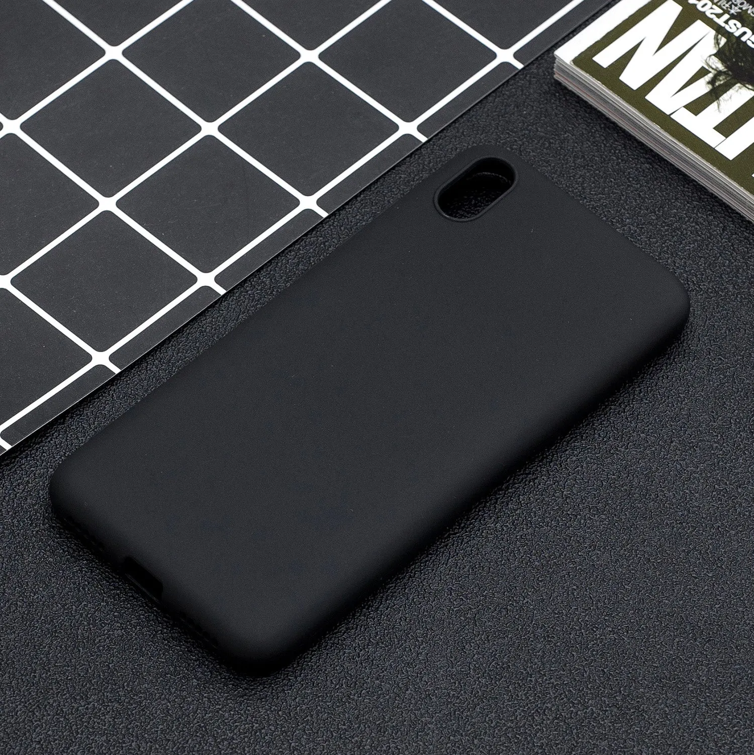 For Redmi 7A Lovely Candy Color Matte TPU Anti-scratch Non-slip Protective Cover Back Case Navy