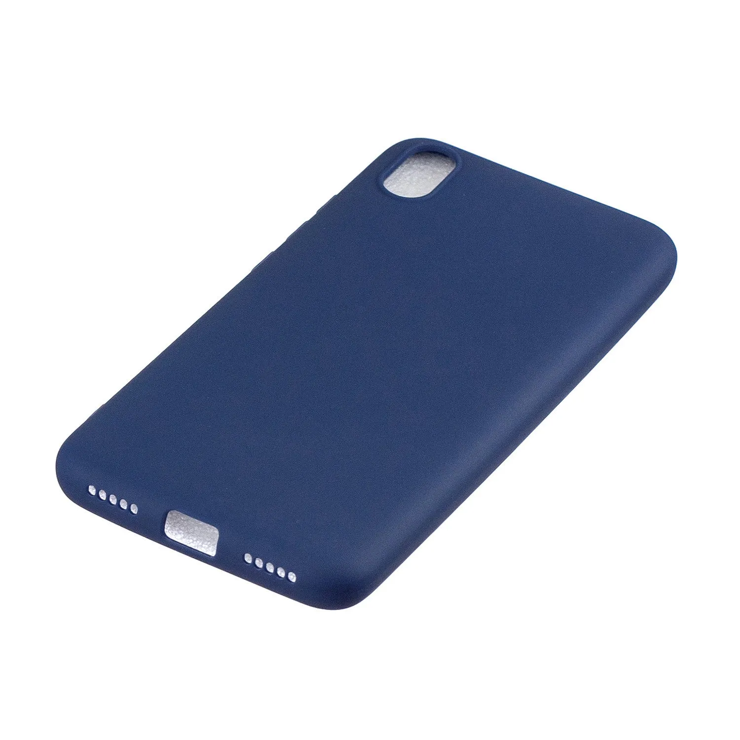 For Redmi 7A Lovely Candy Color Matte TPU Anti-scratch Non-slip Protective Cover Back Case Navy
