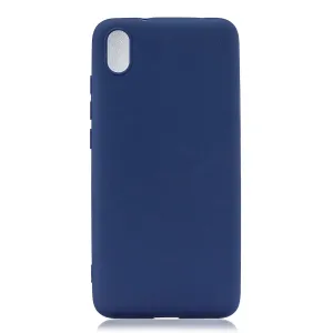 For Redmi 7A Lovely Candy Color Matte TPU Anti-scratch Non-slip Protective Cover Back Case Navy