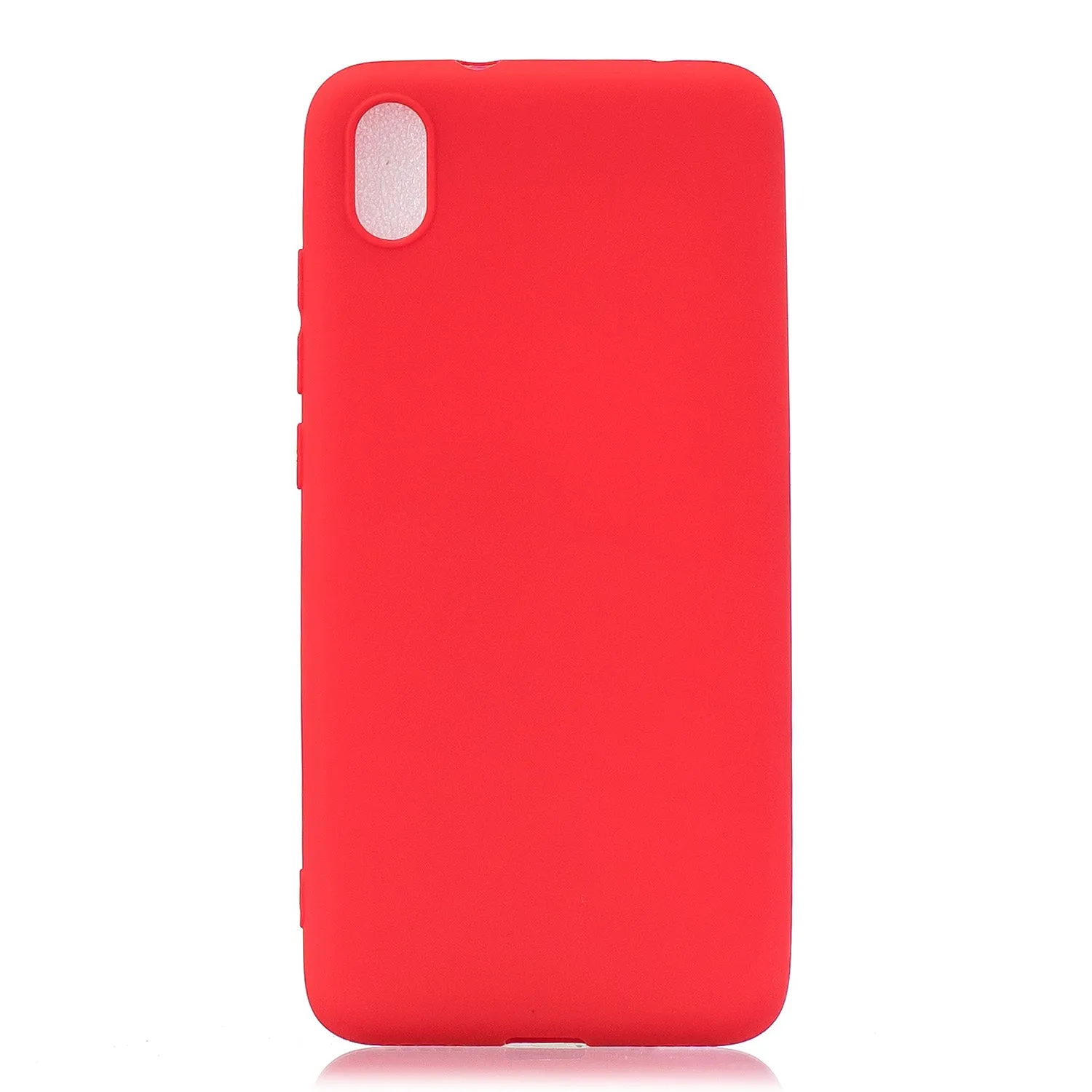 For Redmi 7A Lovely Candy Color Matte TPU Anti-scratch Non-slip Protective Cover Back Case red