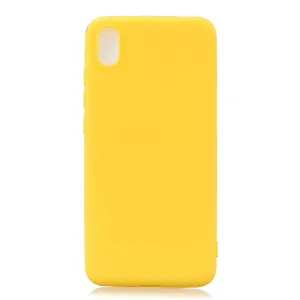For Redmi 7A Lovely Candy Color Matte TPU Anti-scratch Non-slip Protective Cover Back Case yellow