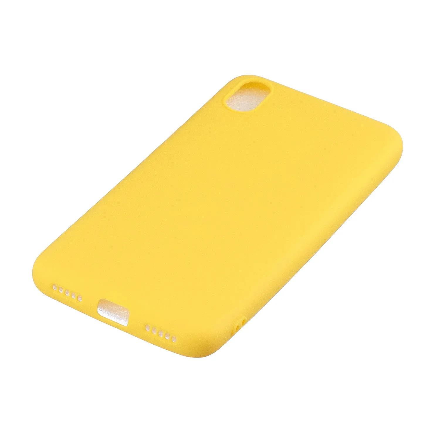For Redmi 7A Lovely Candy Color Matte TPU Anti-scratch Non-slip Protective Cover Back Case yellow