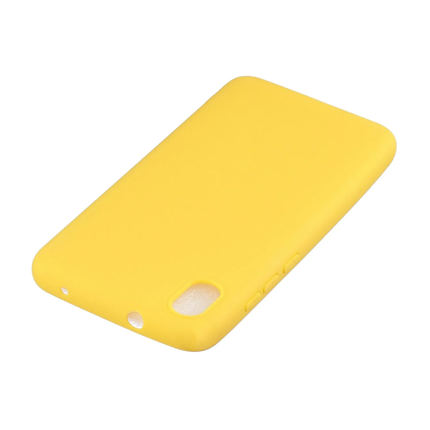 For Redmi 7A Lovely Candy Color Matte TPU Anti-scratch Non-slip Protective Cover Back Case yellow