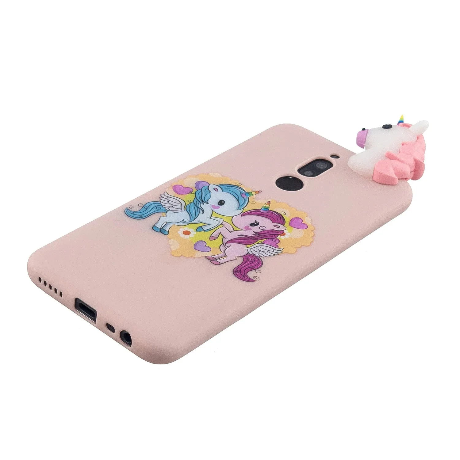 For Redmi 8/8A/5/Note 8T Mobile Phone Case Cute Cellphone Shell Soft TPU Cover with Cartoon Pig Duck Bear Kitten Lovely Pattern Black