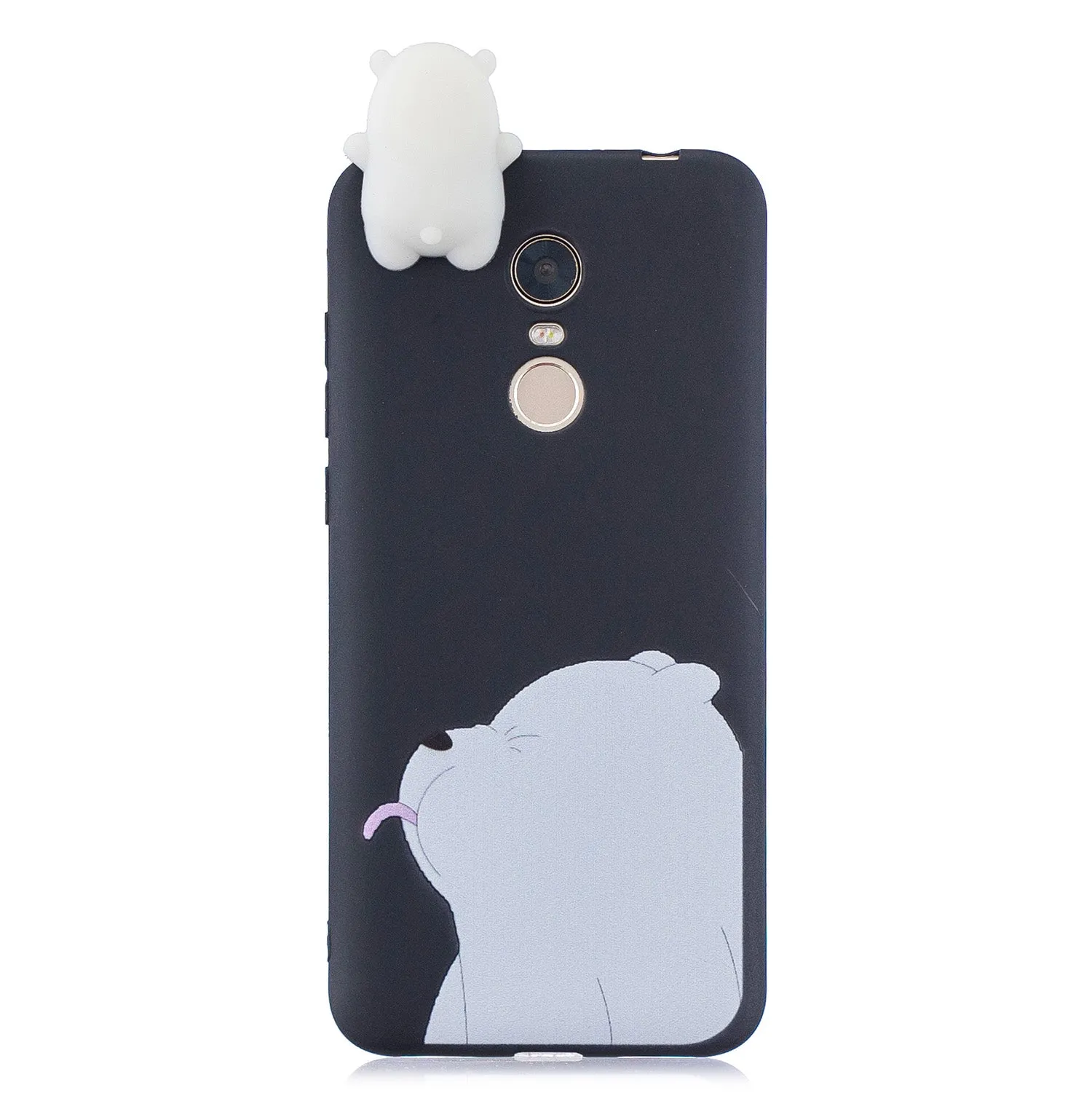 For Redmi 8/8A/5/Note 8T Mobile Phone Case Cute Cellphone Shell Soft TPU Cover with Cartoon Pig Duck Bear Kitten Lovely Pattern Black