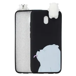 For Redmi 8/8A/5/Note 8T Mobile Phone Case Cute Cellphone Shell Soft TPU Cover with Cartoon Pig Duck Bear Kitten Lovely Pattern Black