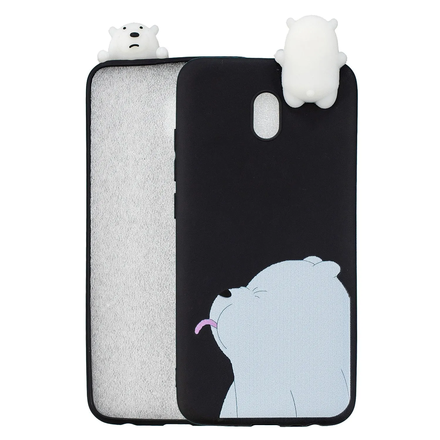 For Redmi 8/8A/5/Note 8T Mobile Phone Case Cute Cellphone Shell Soft TPU Cover with Cartoon Pig Duck Bear Kitten Lovely Pattern Black