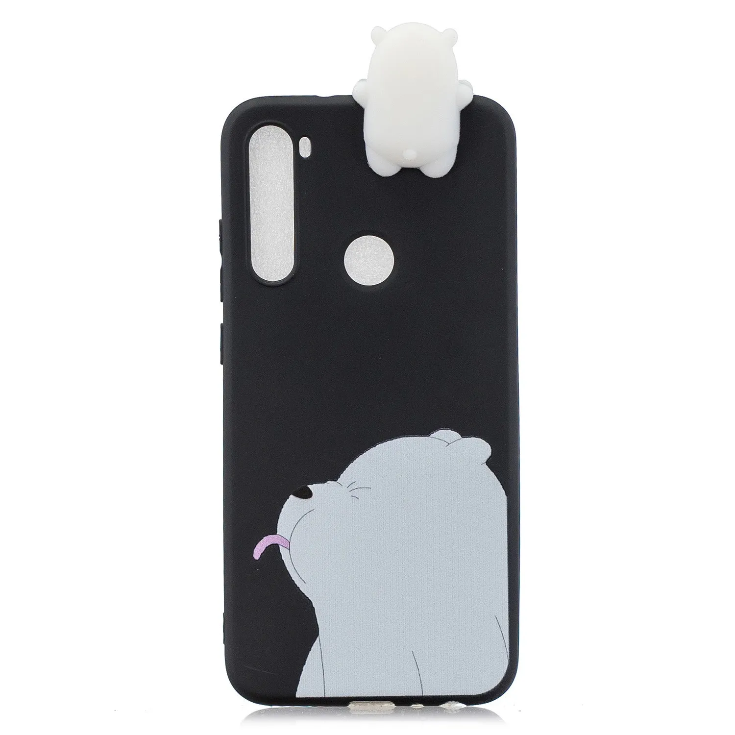 For Redmi 8/8A/5/Note 8T Mobile Phone Case Cute Cellphone Shell Soft TPU Cover with Cartoon Pig Duck Bear Kitten Lovely Pattern Black
