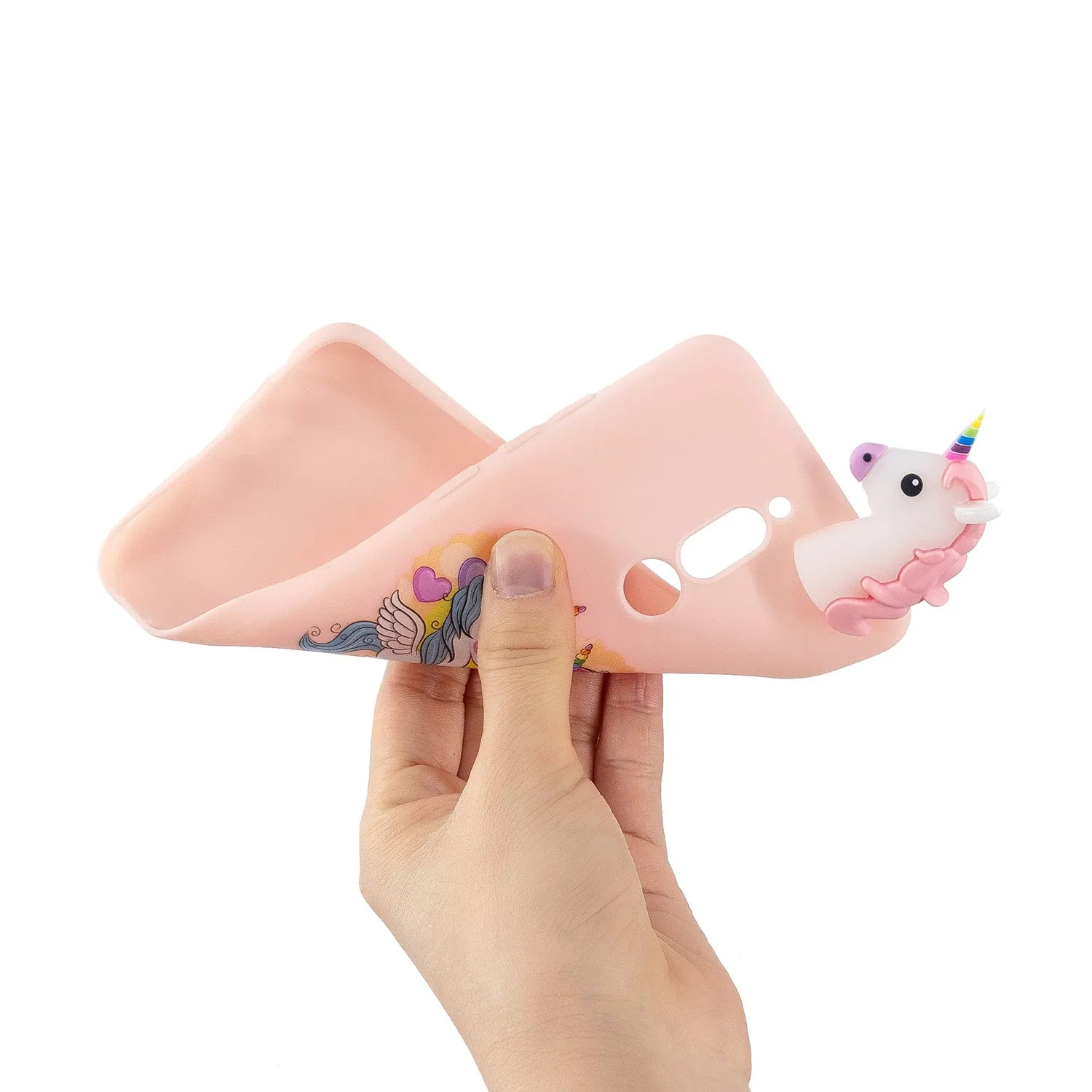 For Redmi 8/8A/5/Note 8T Mobile Phone Case Cute Cellphone Shell Soft TPU Cover with Cartoon Pig Duck Bear Kitten Lovely Pattern Black
