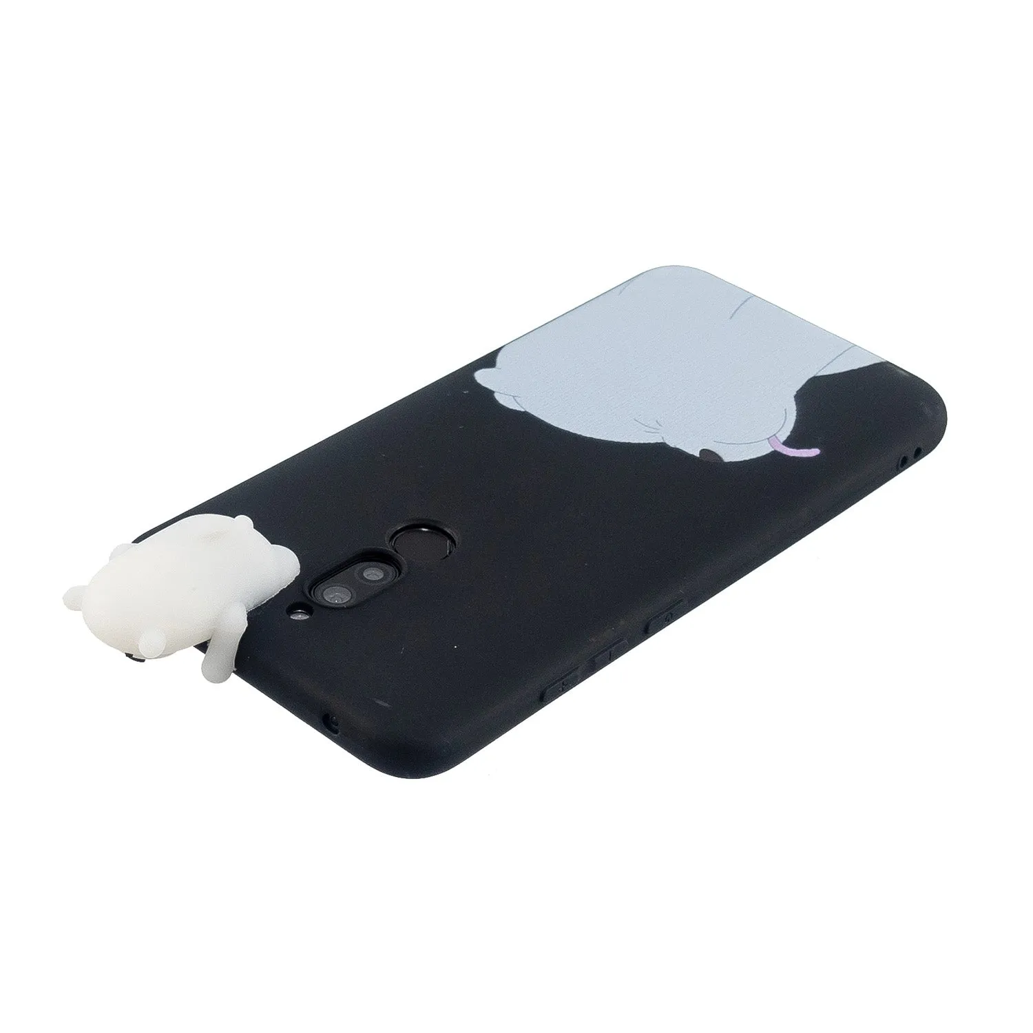 For Redmi 8/8A/5/Note 8T Mobile Phone Case Cute Cellphone Shell Soft TPU Cover with Cartoon Pig Duck Bear Kitten Lovely Pattern Black