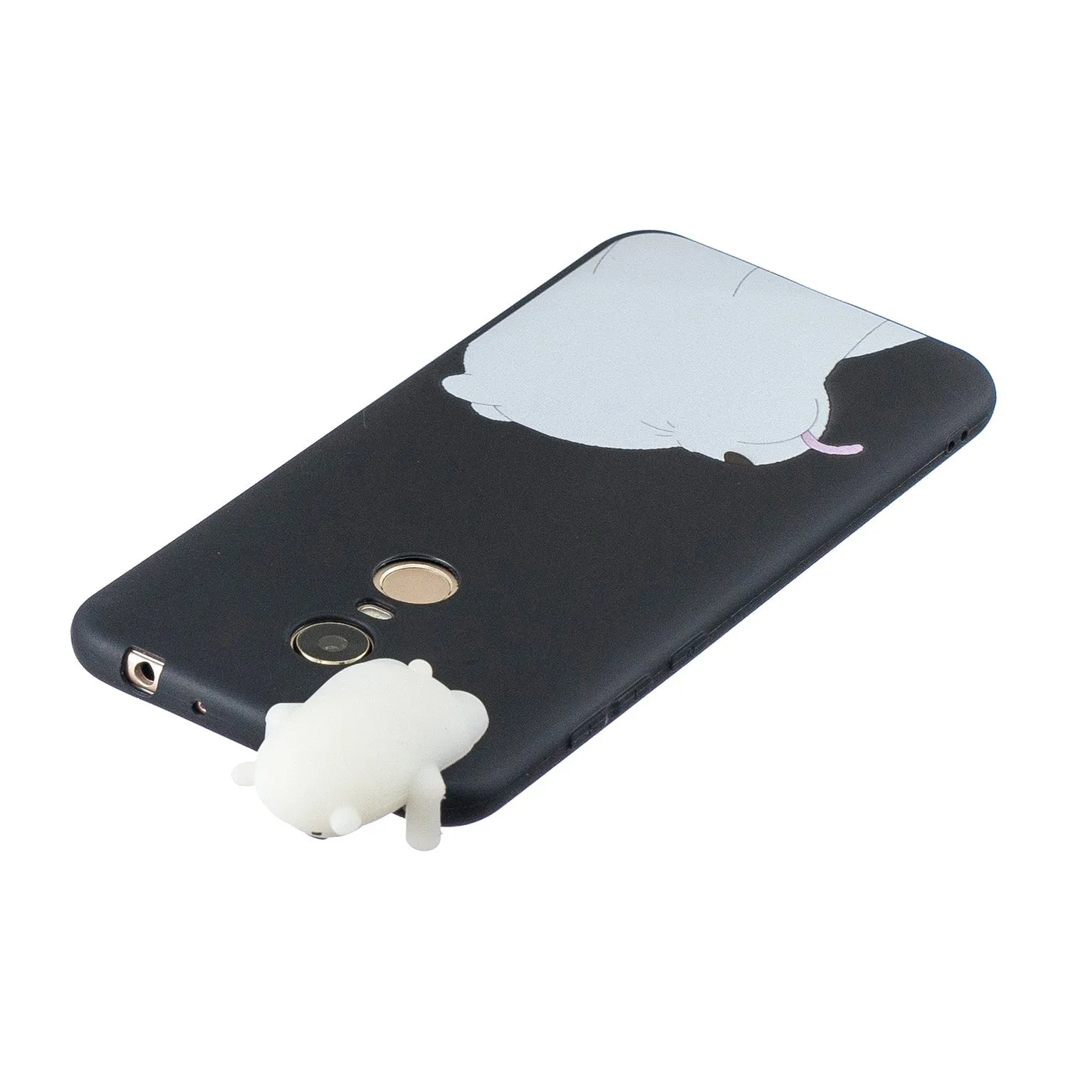 For Redmi 8/8A/5/Note 8T Mobile Phone Case Cute Cellphone Shell Soft TPU Cover with Cartoon Pig Duck Bear Kitten Lovely Pattern Black