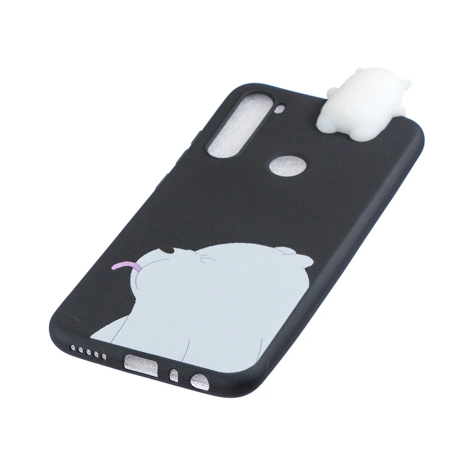 For Redmi 8/8A/5/Note 8T Mobile Phone Case Cute Cellphone Shell Soft TPU Cover with Cartoon Pig Duck Bear Kitten Lovely Pattern Black