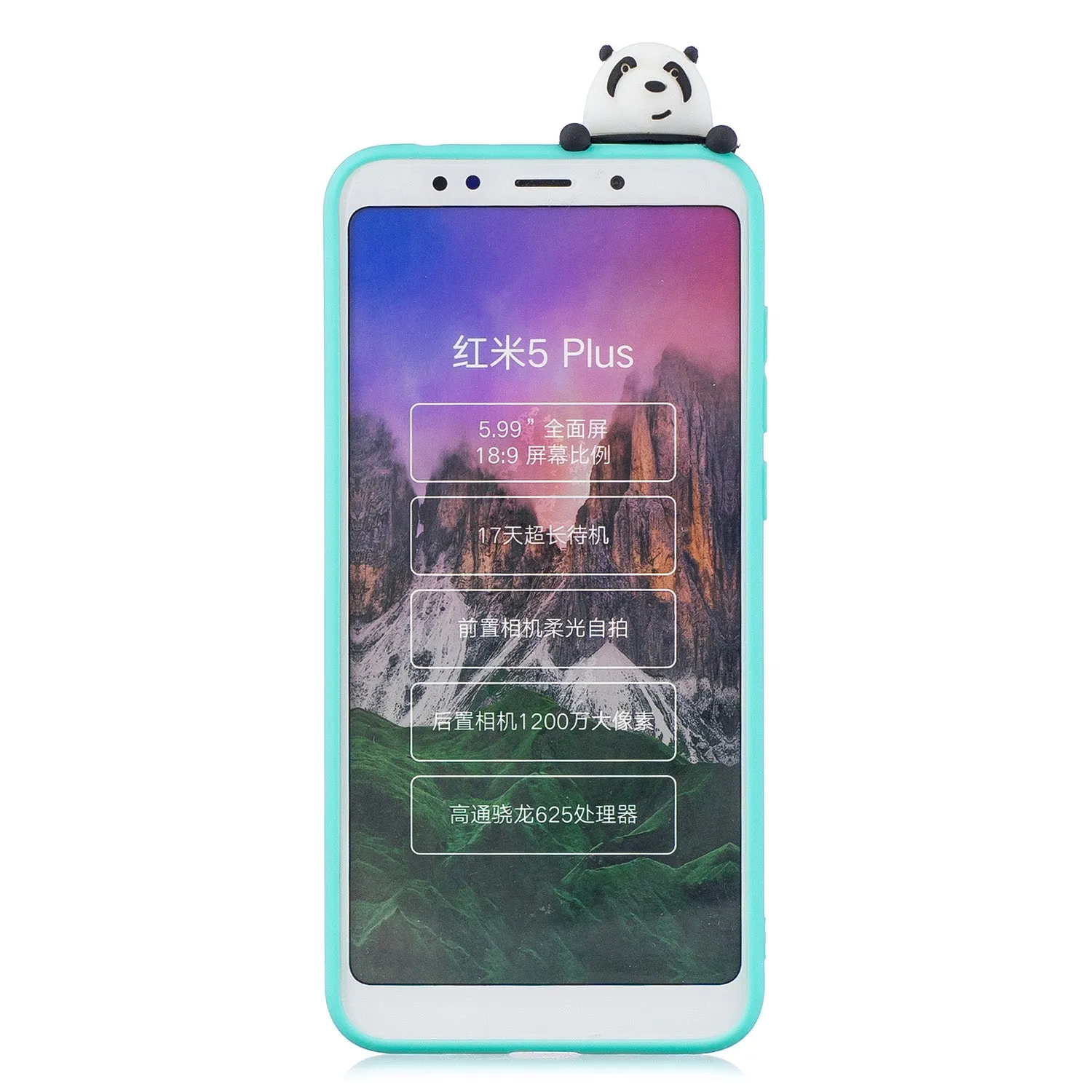 For Redmi 8/8A/5/Note 8T Mobile Phone Case Cute Cellphone Shell Soft TPU Cover with Cartoon Pig Duck Bear Kitten Lovely Pattern Light blue