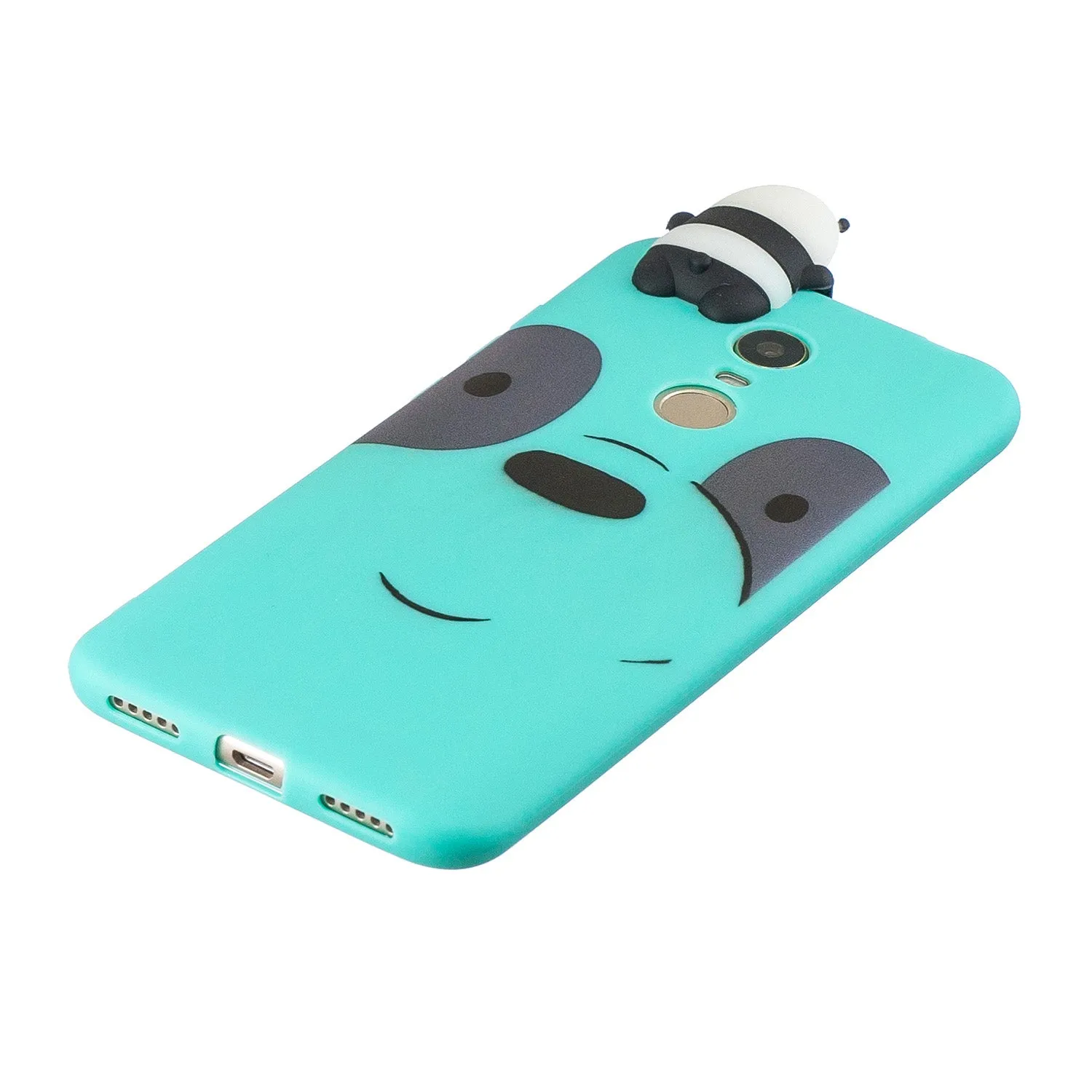 For Redmi 8/8A/5/Note 8T Mobile Phone Case Cute Cellphone Shell Soft TPU Cover with Cartoon Pig Duck Bear Kitten Lovely Pattern Light blue