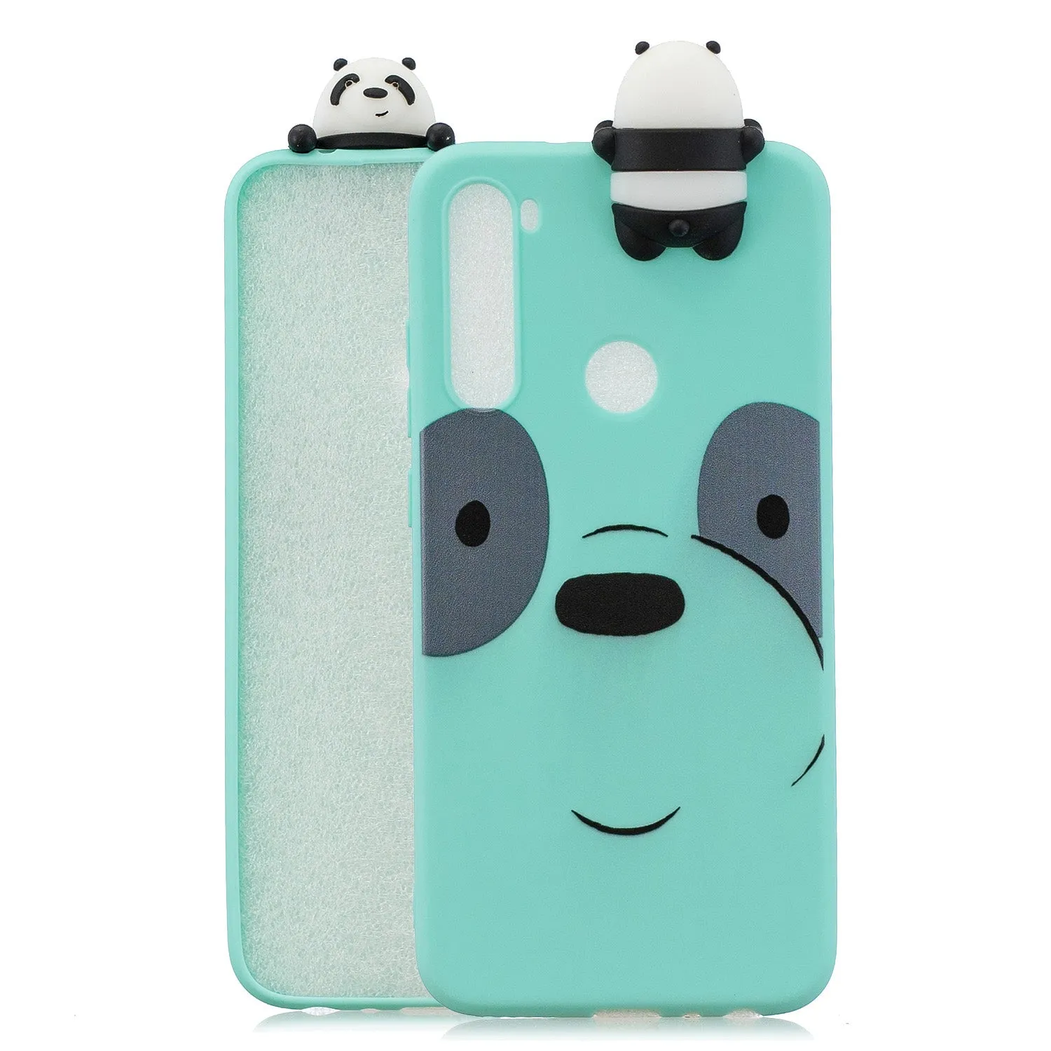 For Redmi 8/8A/5/Note 8T Mobile Phone Case Cute Cellphone Shell Soft TPU Cover with Cartoon Pig Duck Bear Kitten Lovely Pattern Light blue