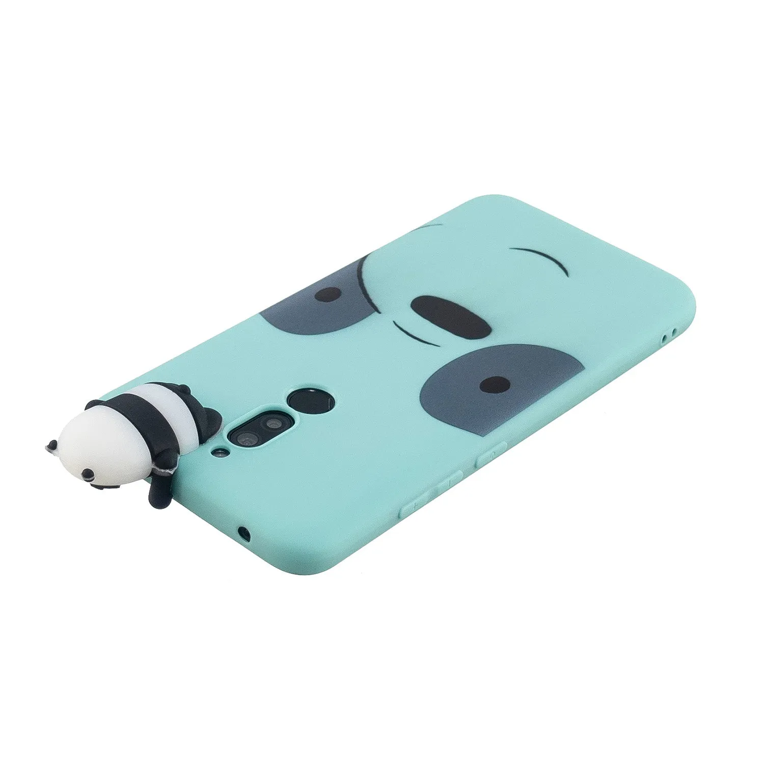 For Redmi 8/8A/5/Note 8T Mobile Phone Case Cute Cellphone Shell Soft TPU Cover with Cartoon Pig Duck Bear Kitten Lovely Pattern Light blue