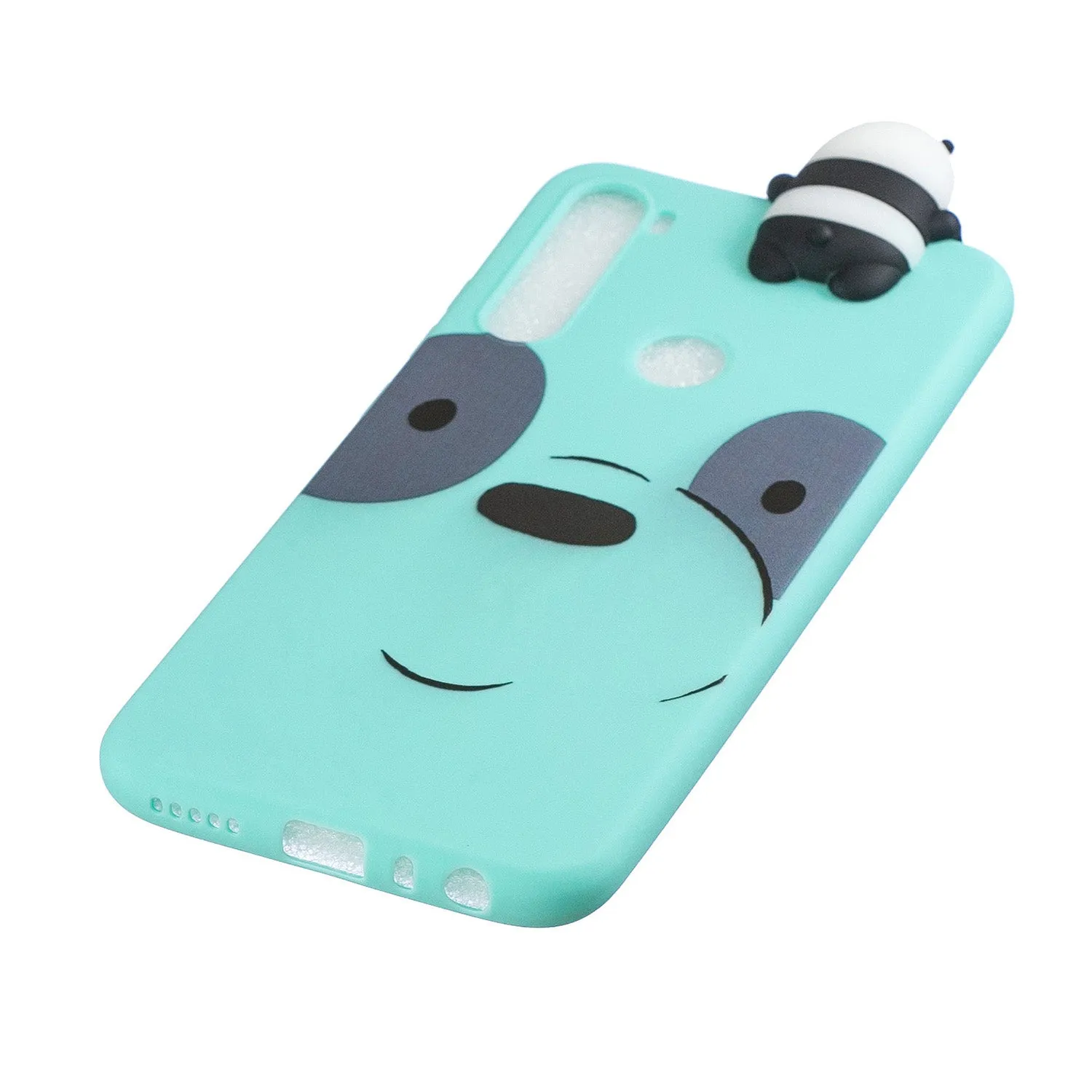 For Redmi 8/8A/5/Note 8T Mobile Phone Case Cute Cellphone Shell Soft TPU Cover with Cartoon Pig Duck Bear Kitten Lovely Pattern Light blue