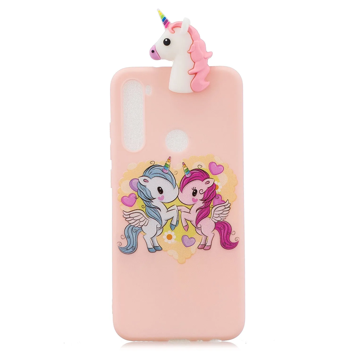 For Redmi 8/8A/5/Note 8T Mobile Phone Case Cute Cellphone Shell Soft TPU Cover with Cartoon Pig Duck Bear Kitten Lovely Pattern Pink