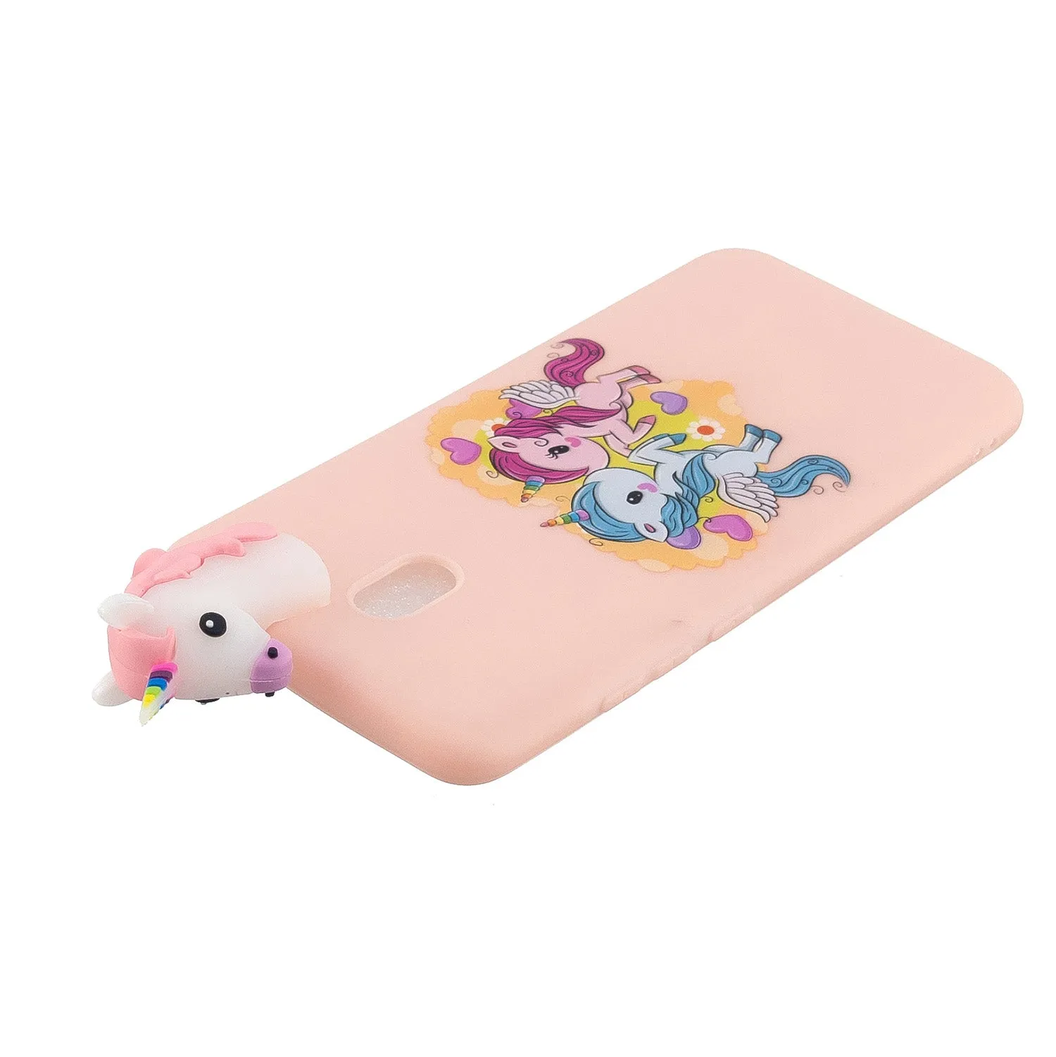 For Redmi 8/8A/5/Note 8T Mobile Phone Case Cute Cellphone Shell Soft TPU Cover with Cartoon Pig Duck Bear Kitten Lovely Pattern Pink