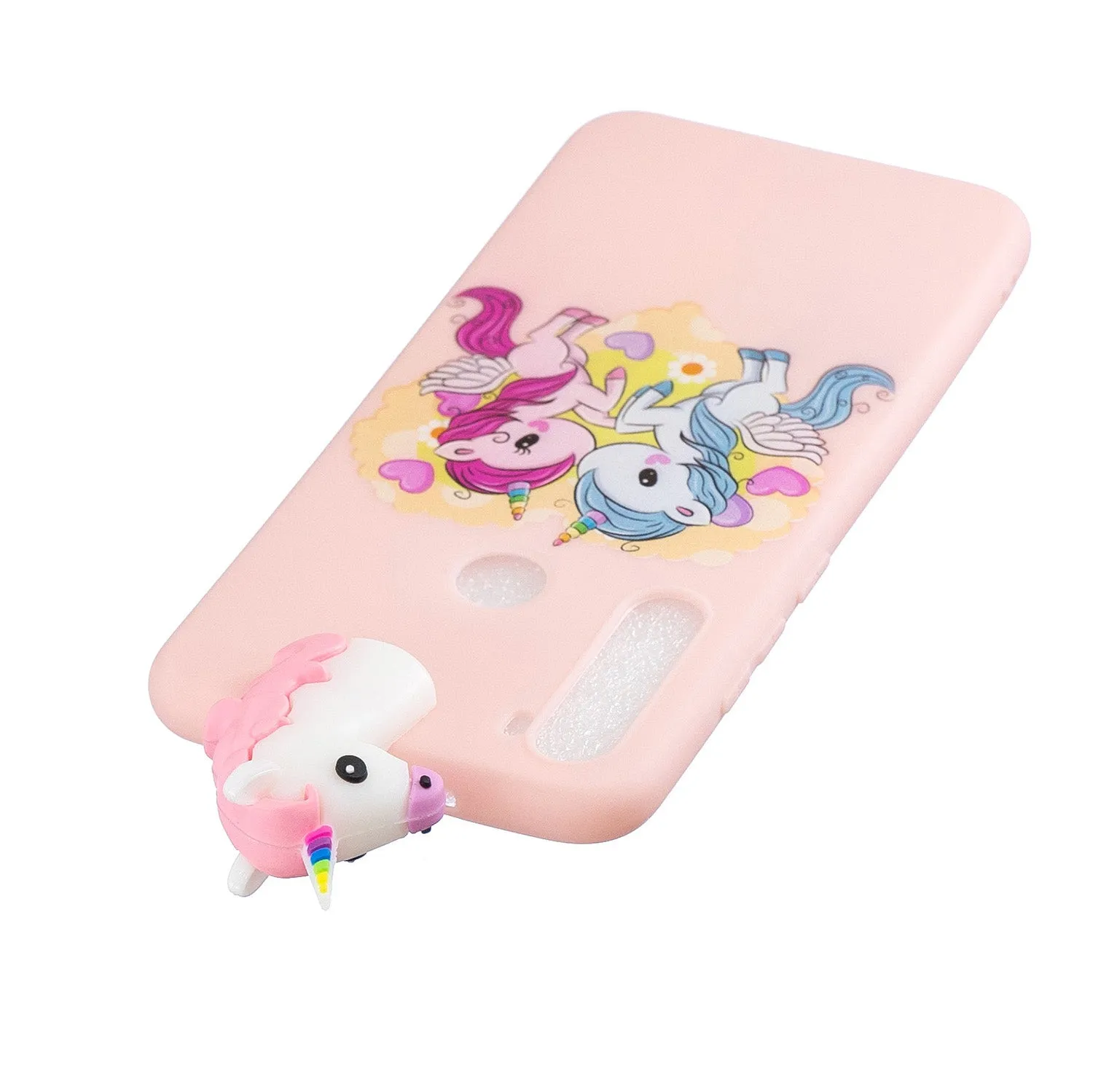 For Redmi 8/8A/5/Note 8T Mobile Phone Case Cute Cellphone Shell Soft TPU Cover with Cartoon Pig Duck Bear Kitten Lovely Pattern Pink