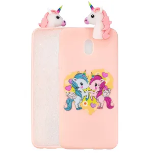 For Redmi 8/8A/5/Note 8T Mobile Phone Case Cute Cellphone Shell Soft TPU Cover with Cartoon Pig Duck Bear Kitten Lovely Pattern Pink