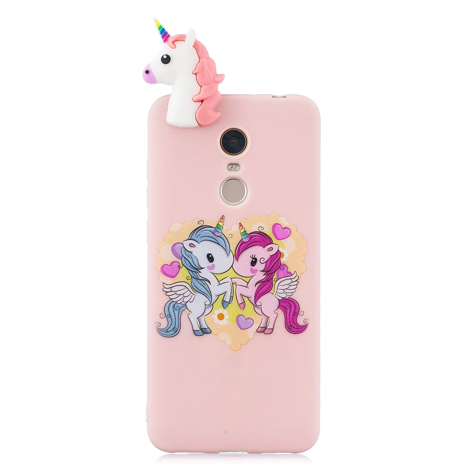 For Redmi 8/8A/5/Note 8T Mobile Phone Case Cute Cellphone Shell Soft TPU Cover with Cartoon Pig Duck Bear Kitten Lovely Pattern Pink
