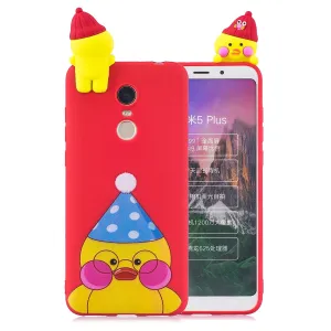 For Redmi 8/8A/5/Note 8T Mobile Phone Case Cute Cellphone Shell Soft TPU Cover with Cartoon Pig Duck Bear Kitten Lovely Pattern Red