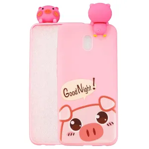 For Redmi 8/8A/5/Note 8T Mobile Phone Case Cute Cellphone Shell Soft TPU Cover with Cartoon Pig Duck Bear Kitten Lovely Pattern Rose