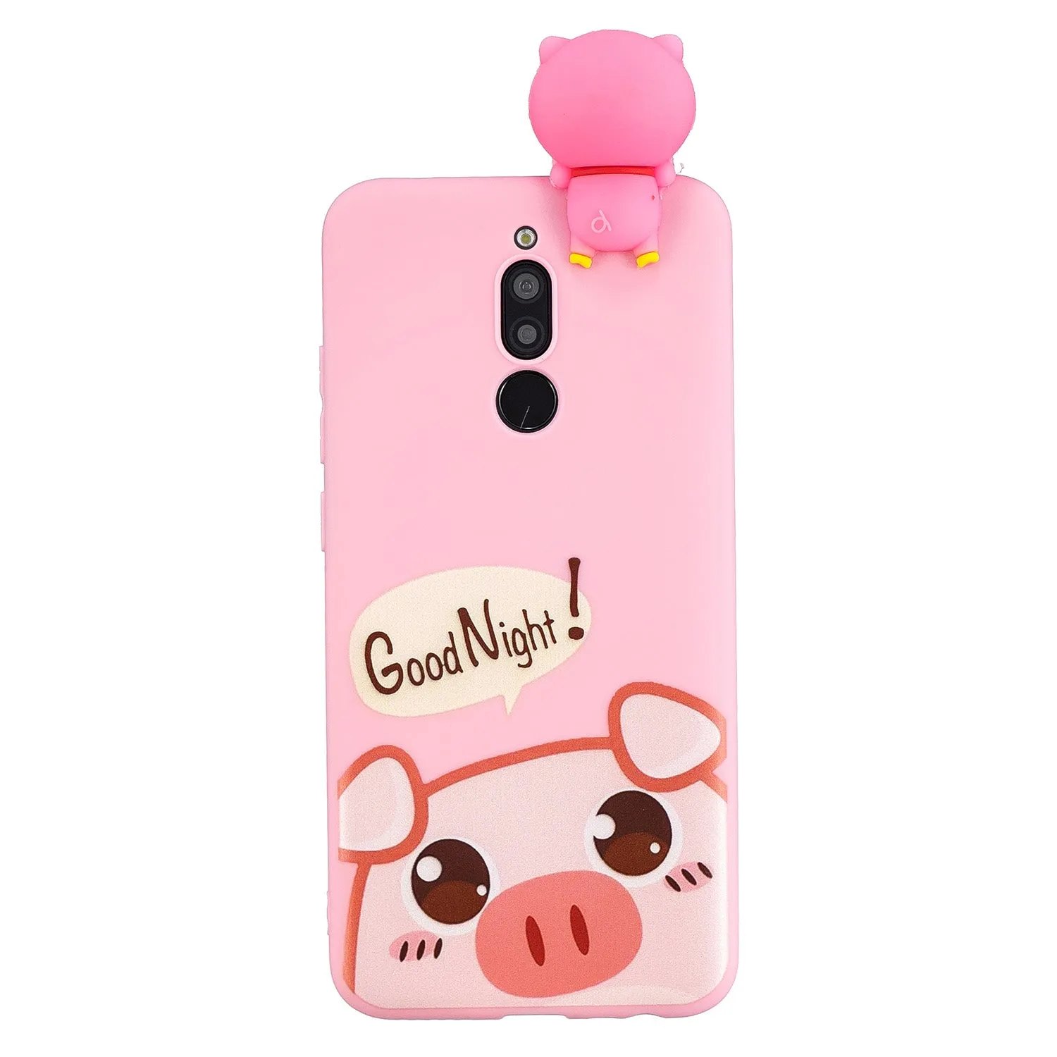 For Redmi 8/8A/5/Note 8T Mobile Phone Case Cute Cellphone Shell Soft TPU Cover with Cartoon Pig Duck Bear Kitten Lovely Pattern Rose