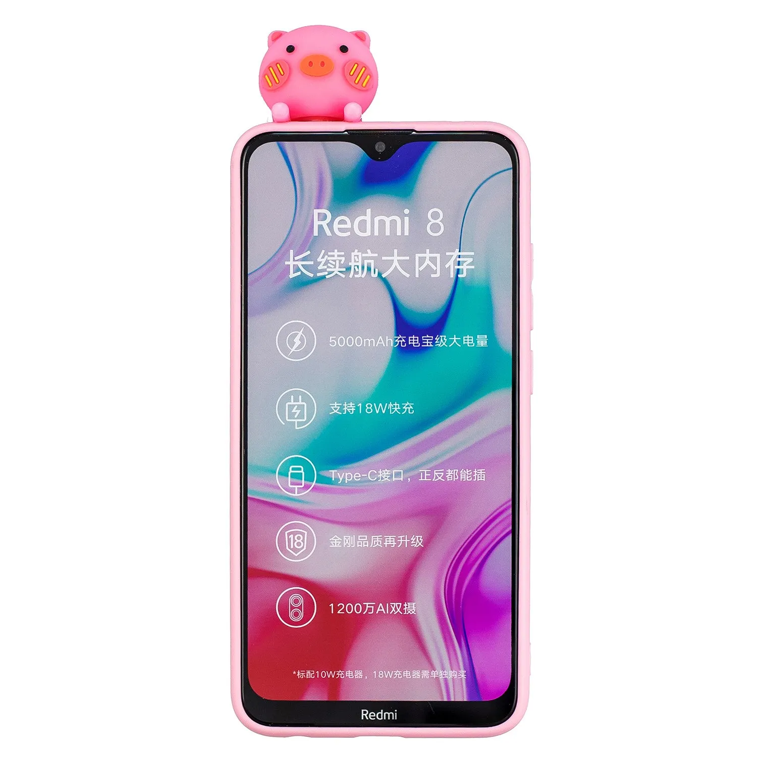 For Redmi 8/8A/5/Note 8T Mobile Phone Case Cute Cellphone Shell Soft TPU Cover with Cartoon Pig Duck Bear Kitten Lovely Pattern Rose