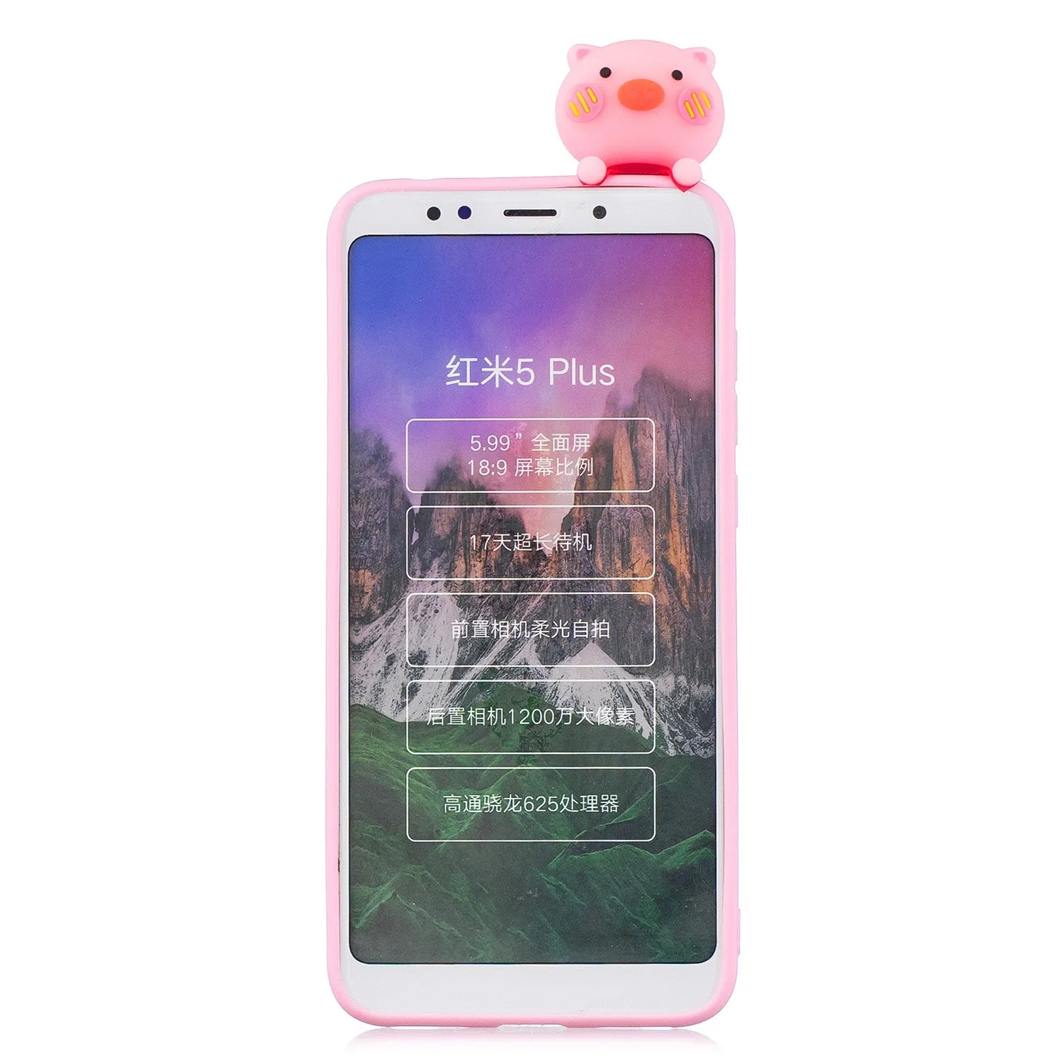 For Redmi 8/8A/5/Note 8T Mobile Phone Case Cute Cellphone Shell Soft TPU Cover with Cartoon Pig Duck Bear Kitten Lovely Pattern Rose