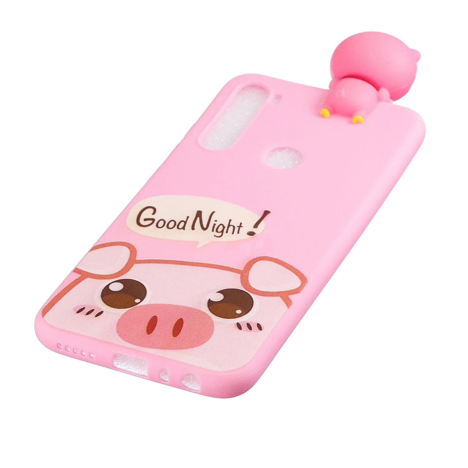 For Redmi 8/8A/5/Note 8T Mobile Phone Case Cute Cellphone Shell Soft TPU Cover with Cartoon Pig Duck Bear Kitten Lovely Pattern Rose