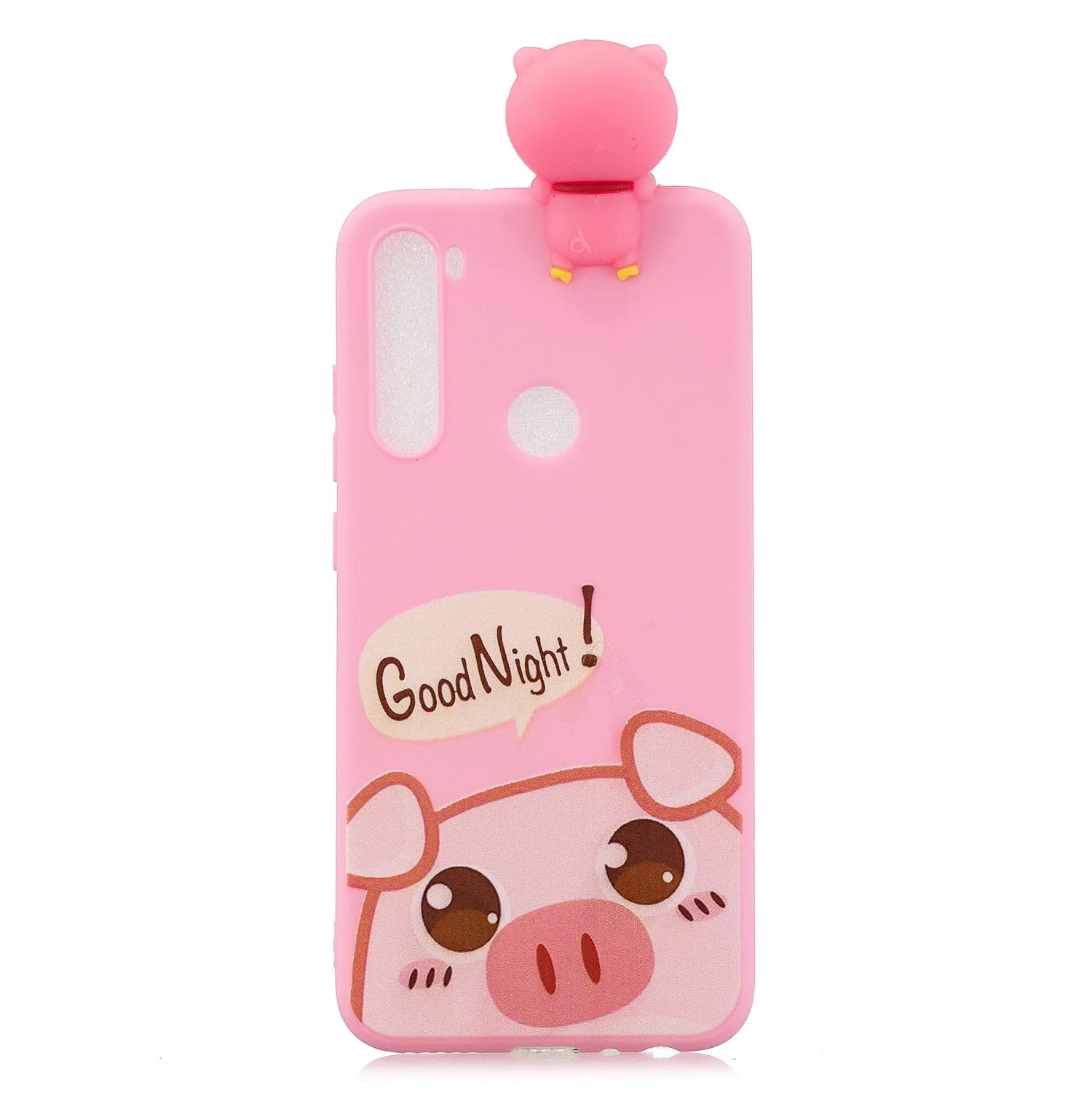 For Redmi 8/8A/5/Note 8T Mobile Phone Case Cute Cellphone Shell Soft TPU Cover with Cartoon Pig Duck Bear Kitten Lovely Pattern Rose