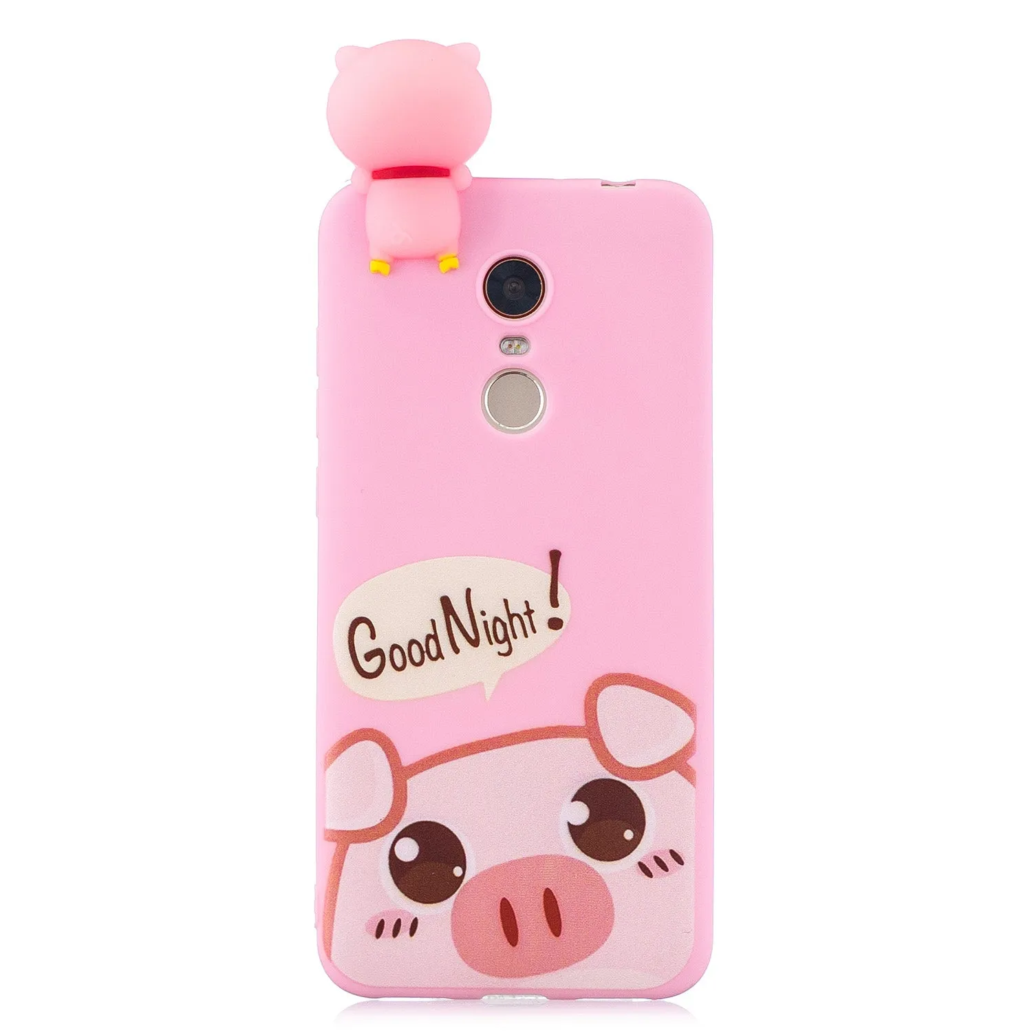 For Redmi 8/8A/5/Note 8T Mobile Phone Case Cute Cellphone Shell Soft TPU Cover with Cartoon Pig Duck Bear Kitten Lovely Pattern Rose