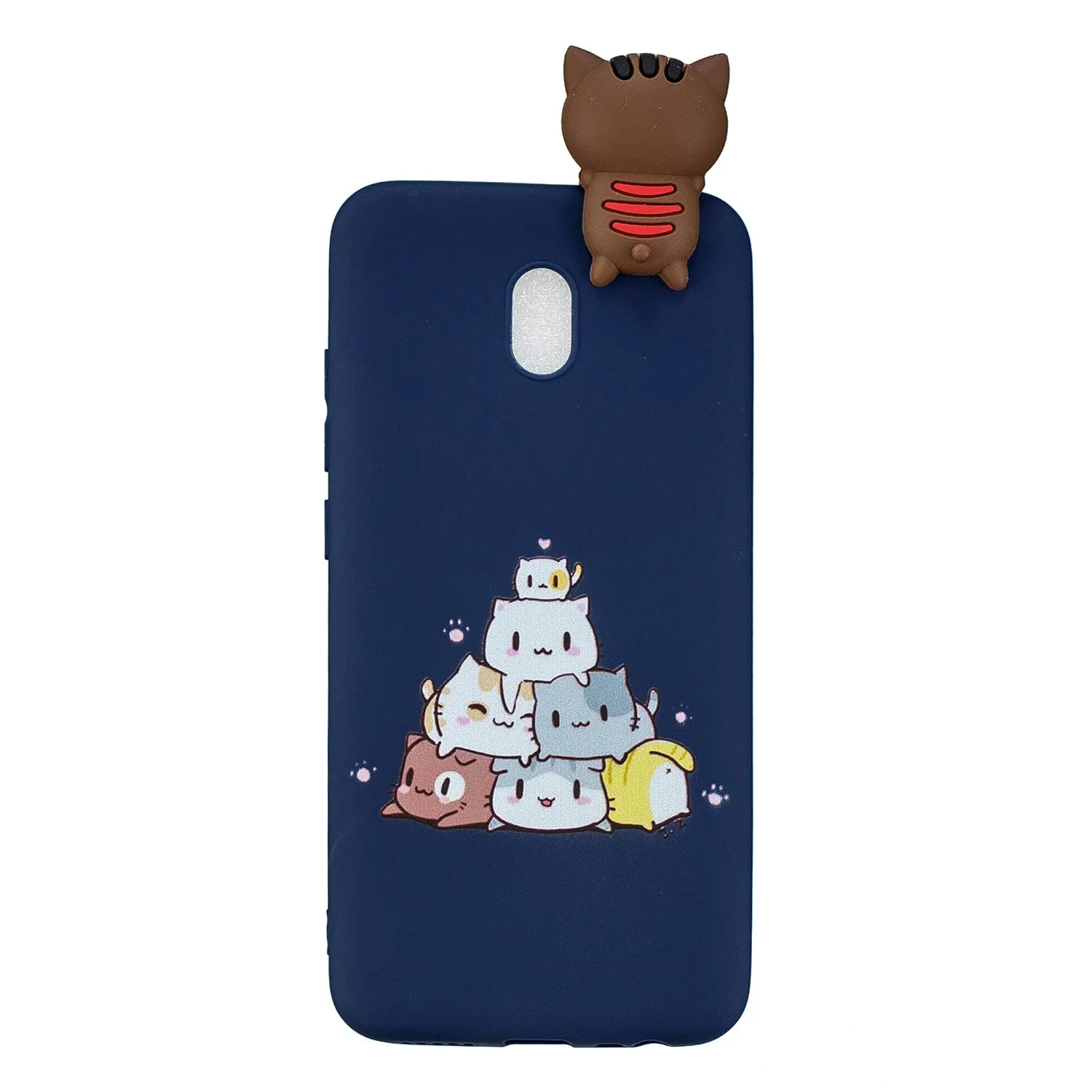 For Redmi 8/8A/5/Note 8T Mobile Phone Case Cute Cellphone Shell Soft TPU Cover with Cartoon Pig Duck Bear Kitten Lovely Pattern Royal blue