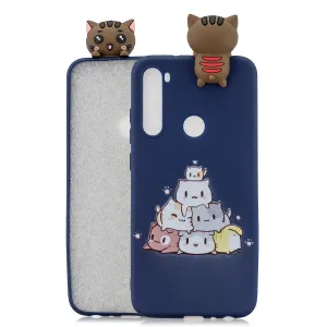 For Redmi 8/8A/5/Note 8T Mobile Phone Case Cute Cellphone Shell Soft TPU Cover with Cartoon Pig Duck Bear Kitten Lovely Pattern Royal blue